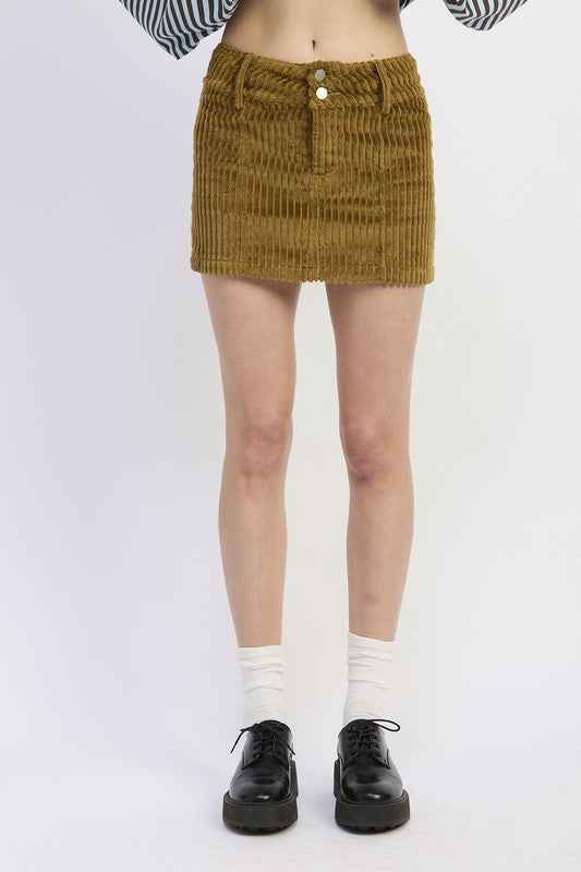 CORDUROY MINI SKIRT WITH BUTTON 23918987_24fceeba-35a4-4ffa-861e-736521504983