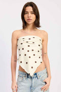 POLKADOT SCARF TOP IVORY BROWN COMBO 23918990_a0b1ed2c-a172-42dd-a506-205da91fed82