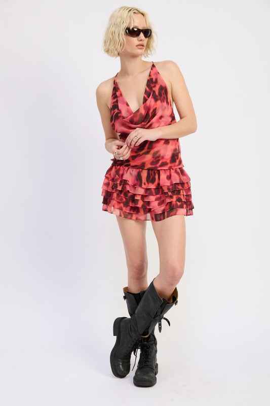 LOW WAISTED MIN RUFFLE SKIRT RUST RED MAUVE MIXED 23919476_a21a5556-777e-4f04-b09c-3c7577502ef6