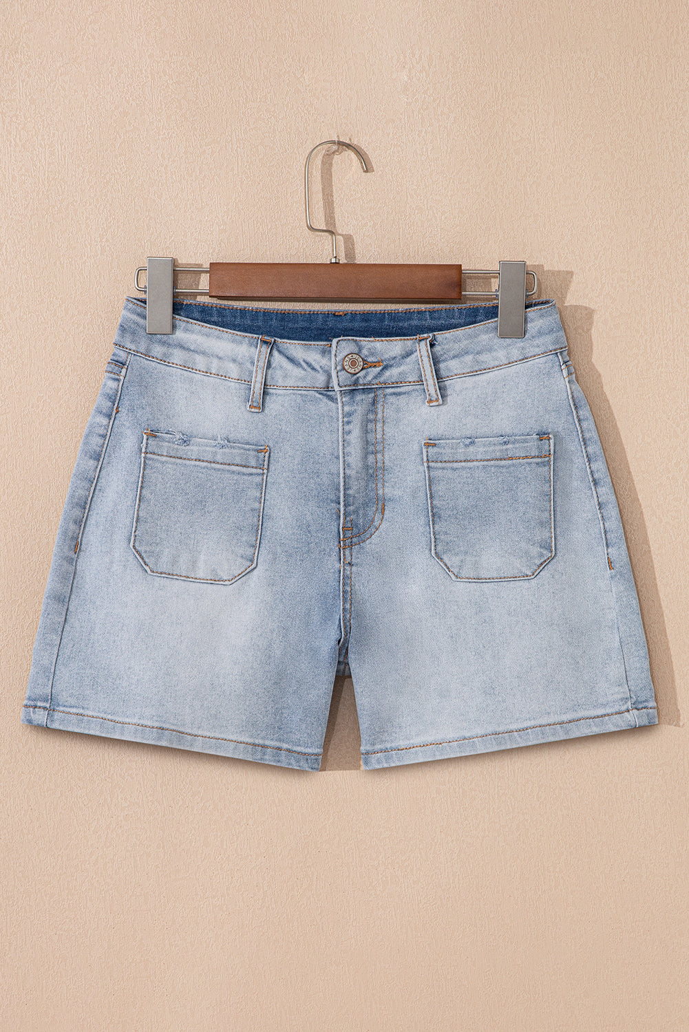 Beau Blue Light Wash High Rise Denim Shorts 23a58769eda61a5e