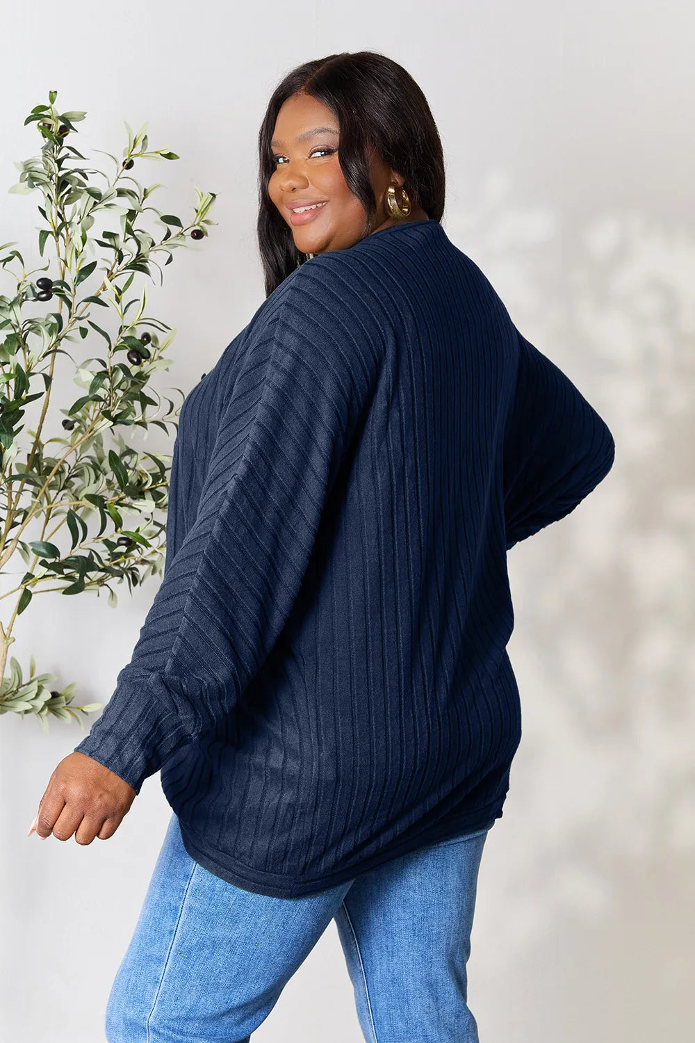 Basic Bae Full Size Ribbed Cocoon Cardigan 23d68546ebcd451daa0e3d7a5ad27c39-Max