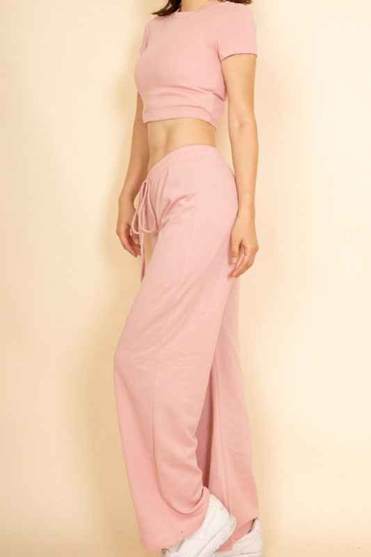 Relaxed Fit Top and Wide-Leg Pants Set 24005515_007d37ca-fde8-4da4-a209-d75db3e64d04
