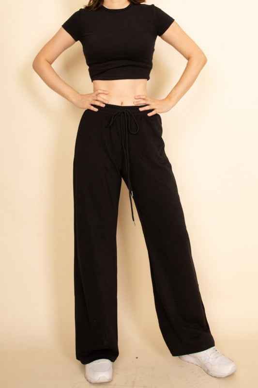 Relaxed Fit Top and Wide-Leg Pants Set Black 24005515_e2548d7a-11ac-4007-95a8-1f3a019be990
