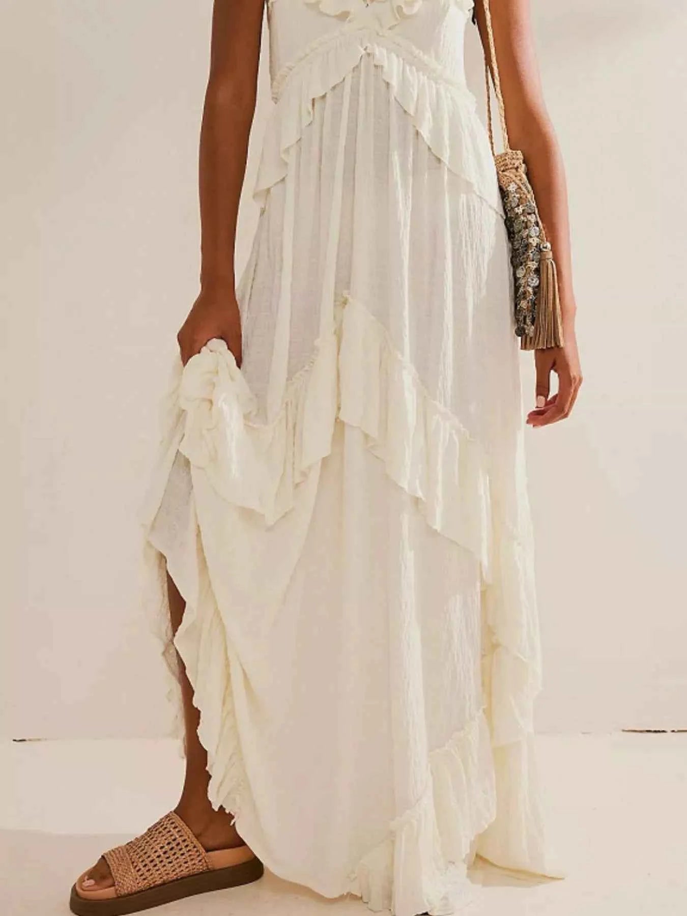 Ruffled Halter Neck Maxi Dress 24022f04-3423-45ba-bc3f-2cffabbe8649-Max-Origin