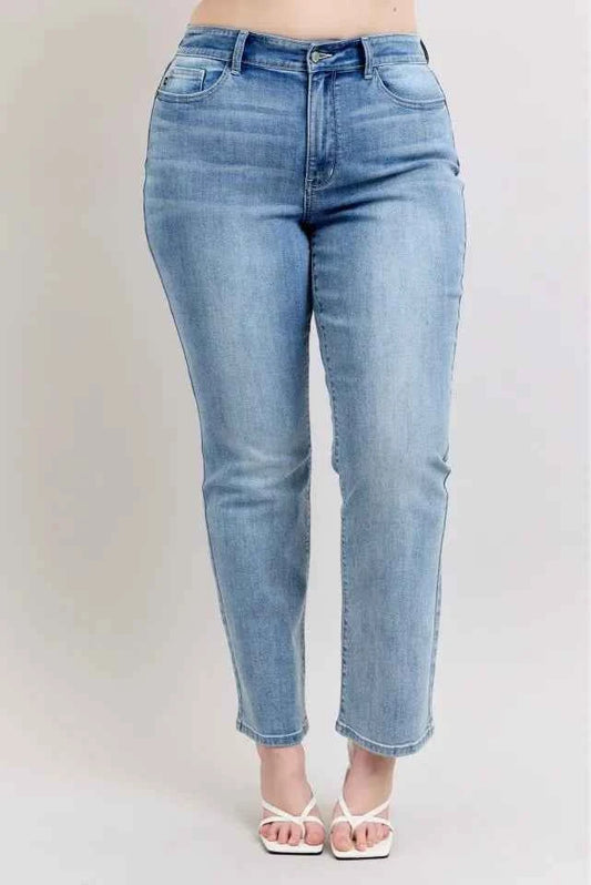 Plus Size High Waist Dad Jeans 2402a948-dbab-40fb-9007-f4dccddff034-Max