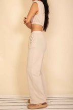 Elastic Hem Crop Top & Wide Leg Pants Set 24034687_018c5a32-2e86-4c9c-9483-dd3368534bc3
