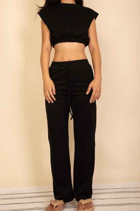 Elastic Hem Crop Top & Wide Leg Pants Set 24034687_dbd06218-67c0-4a20-b3b8-87d477592b27