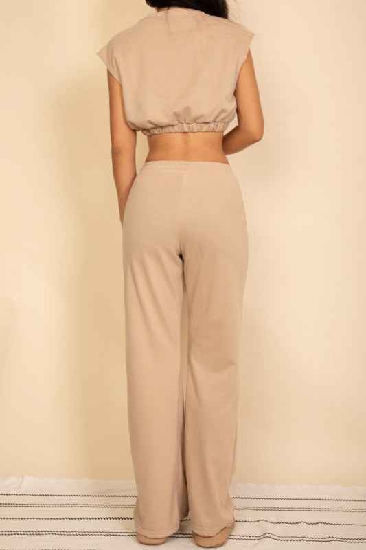 Elastic Hem Crop Top & Wide Leg Pants Set 24034687_f09bf841-c36f-4cc8-8af2-6479fac87ebd