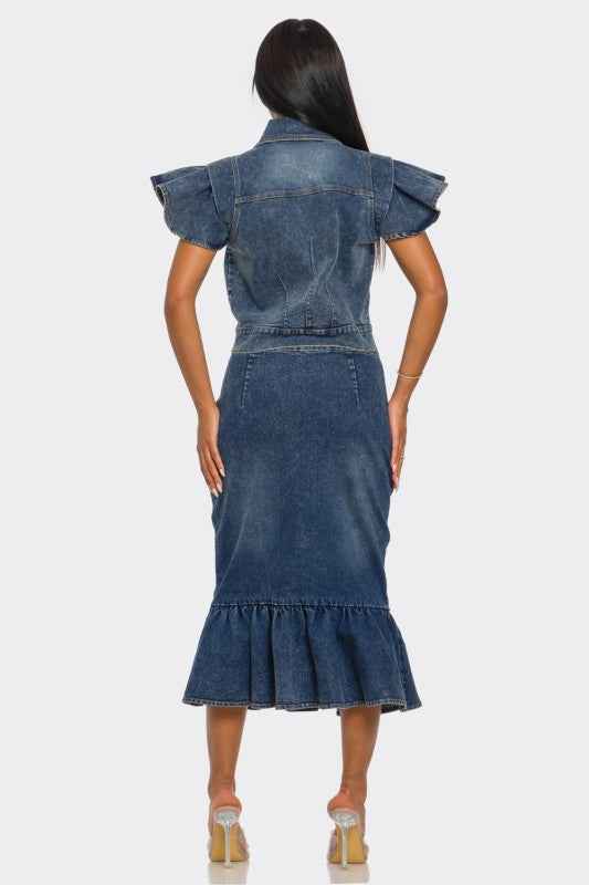 Ruffled Hem Denim Skirt Set 24037588_c413cd0f-e613-429a-8c2b-dd58adc1da99