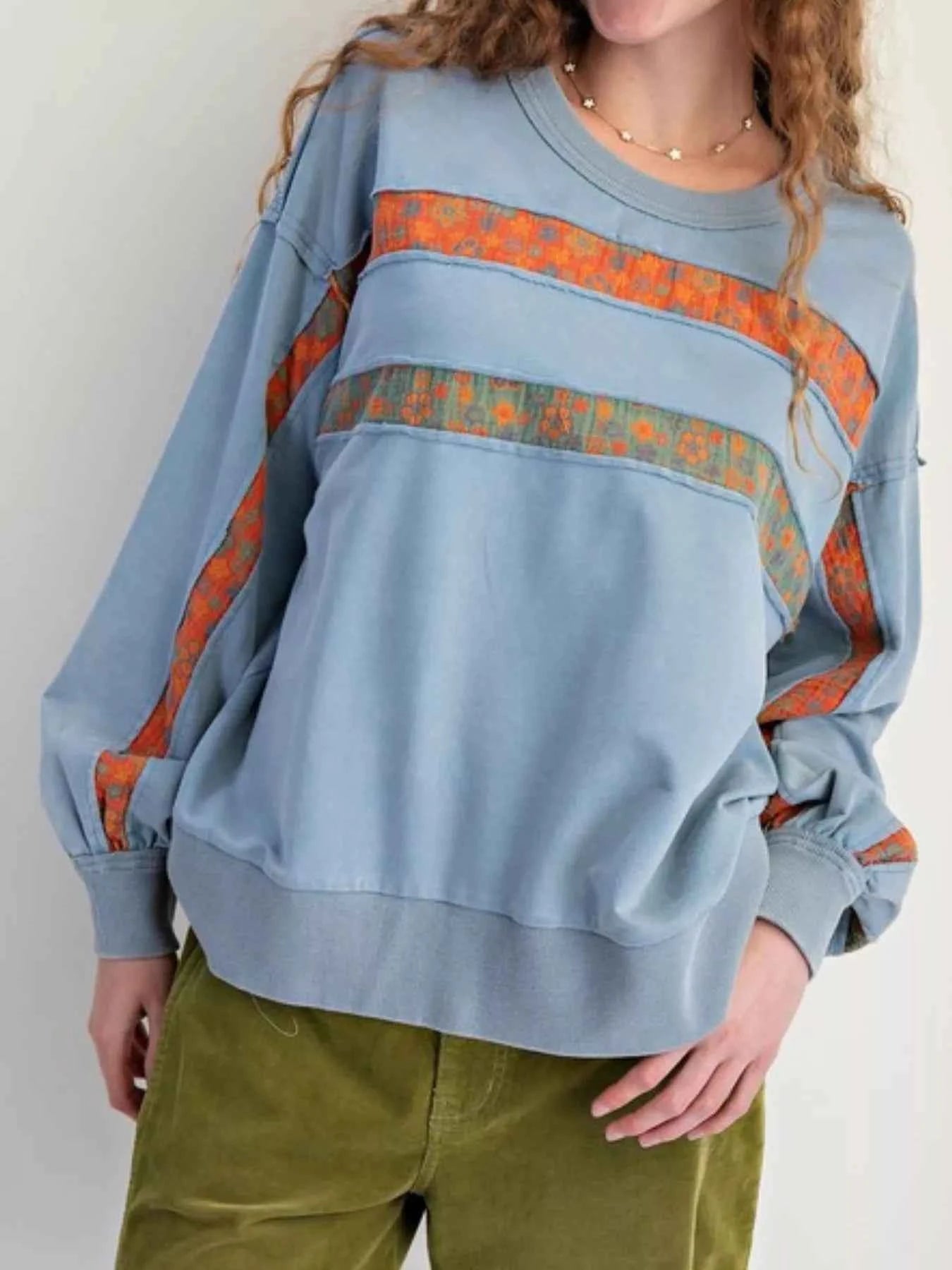 Bohemian Striped Oversized Sweatshirt 2405e355-7c31-4f99-b2d0-a9905ebcb12d-Max-Origin