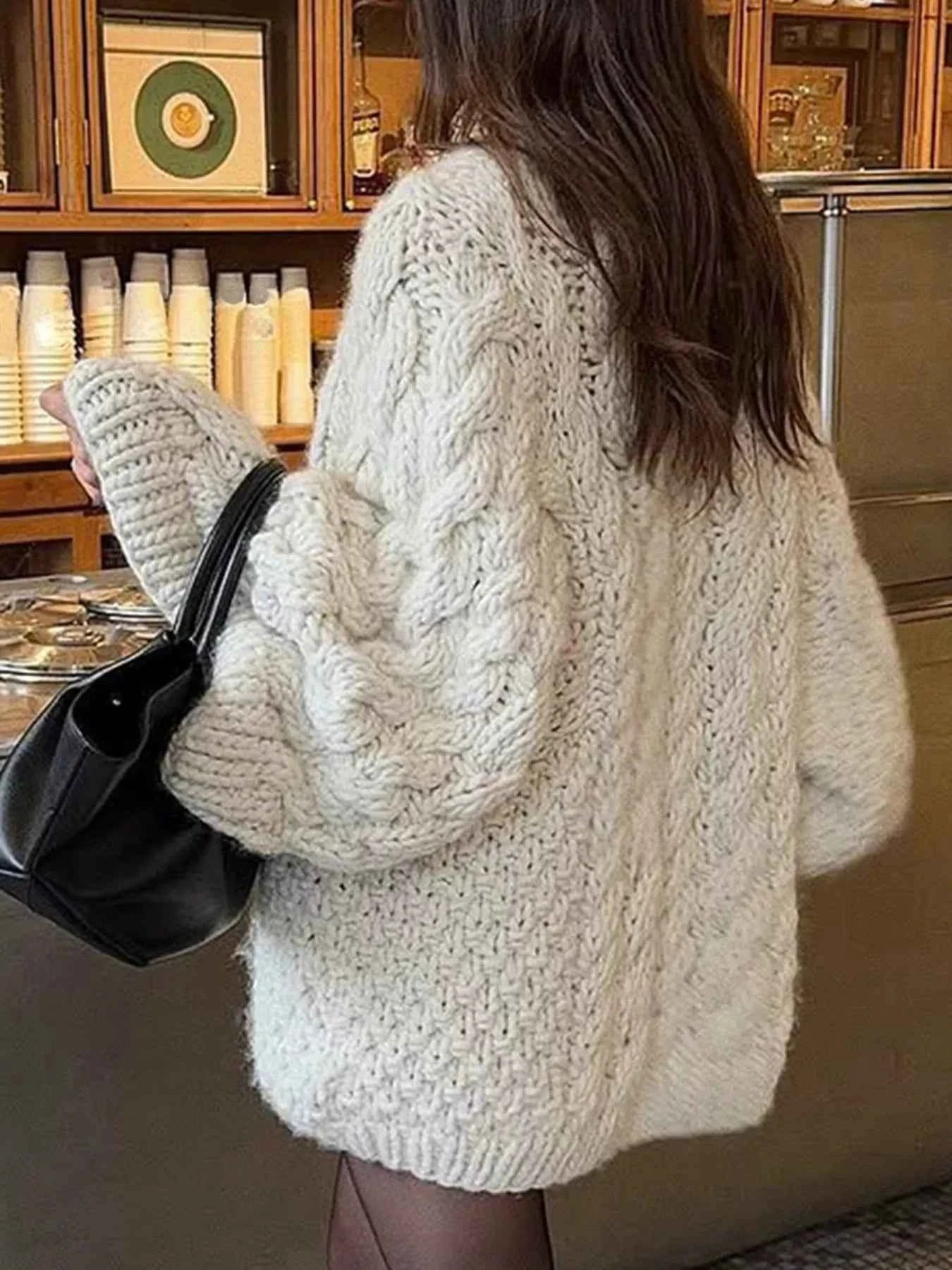 Cable Knit Round Neck Sweater 240f5769ac8e40fcacc6505b62798956-Max-Origin