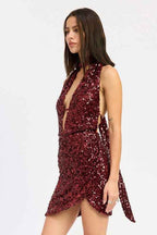 SEQUIN HALTER SCARF MINI DRESS 24111801_2c6faeac-17f6-4940-9f56-291822fef5af