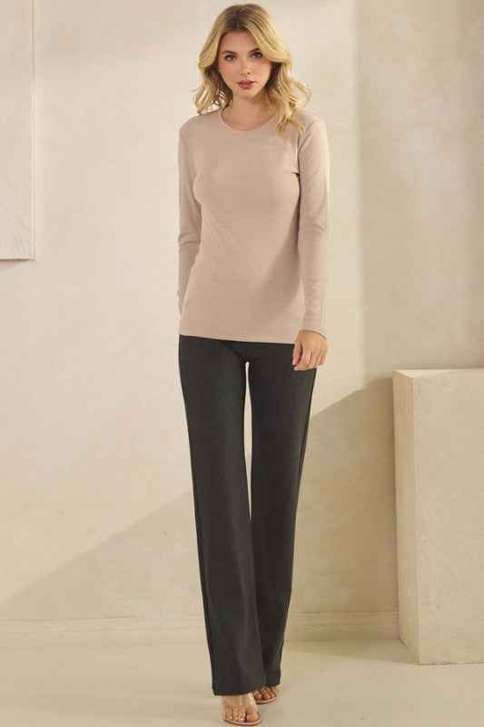 Pure Comfort Viscose Ribbed Long Sleeve Top 24121780_773a0325-efbe-43cc-a137-8c8edb913072