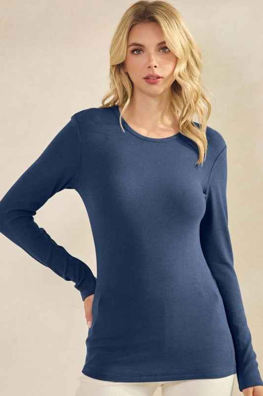Pure Comfort Viscose Ribbed Long Sleeve Top Denim XL 24121844_7a2ce089-8b10-4682-a61a-c51aaf3336b6