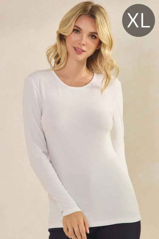 Pure Comfort Viscose Ribbed Long Sleeve Top White XL 24121844_d3f8215b-e25a-4f9c-8ba1-b7d79056b2a6