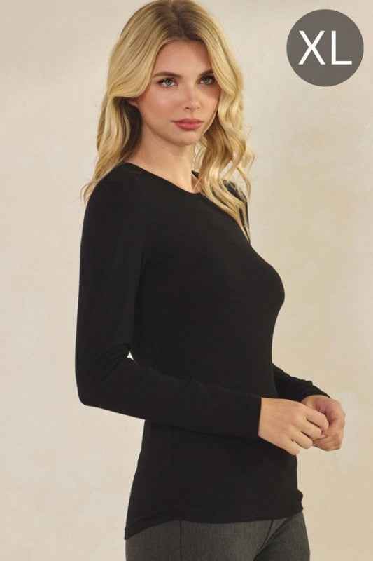 Pure Comfort Viscose Ribbed Long Sleeve Top Black XL 24121844_f2b820e4-62ef-49cd-a60d-a57cc6e4e1a5