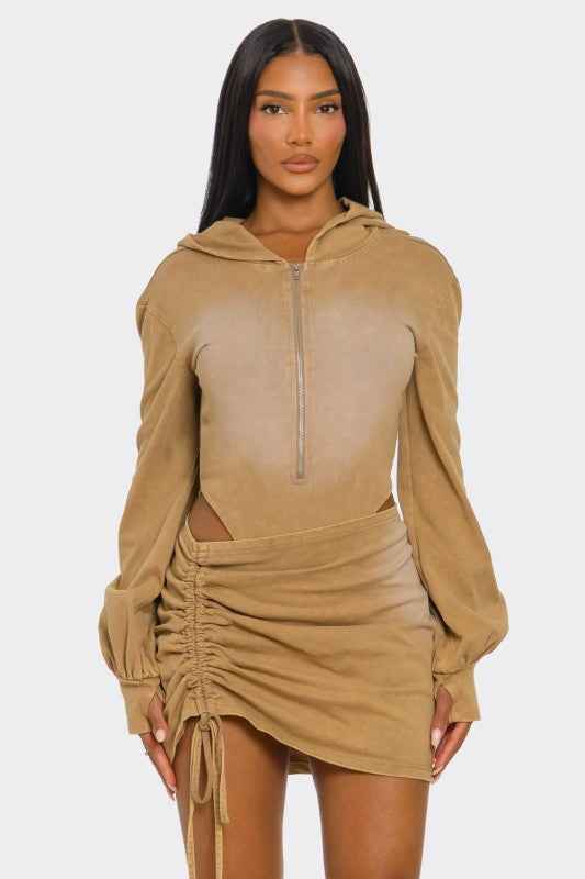 Sandstorm Flex 2-Piece Hoodie Bodysuit Set CAMEL 24129829_f355d833-2192-4fa0-b84d-5ef8976297c2