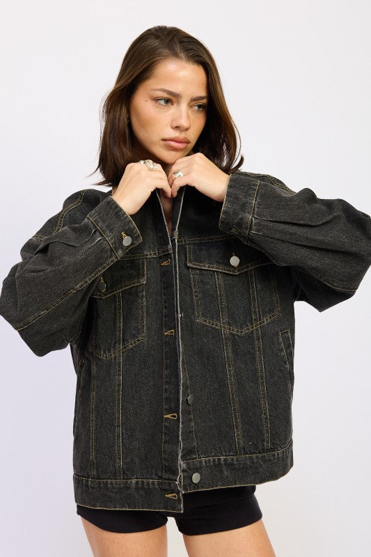 Mix media oversize denim jacket 24151978_241388bc-8941-47b6-8caa-2c0122cadc49