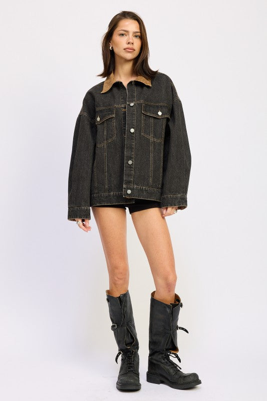 Mix media oversize denim jacket 24151978_9467be32-d83c-4997-9854-0cce0e6fbc74