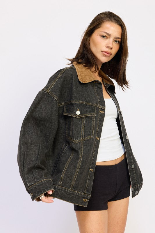 Mix media oversize denim jacket 24151978_d11b4a97-4a38-4854-8314-2a31f44ae13f