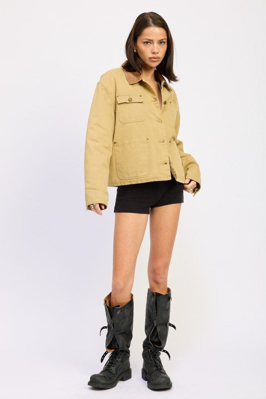 Combo chore jacket with pockets 24174659_71d0decc-3faa-4e8b-8aa6-df04988d834a