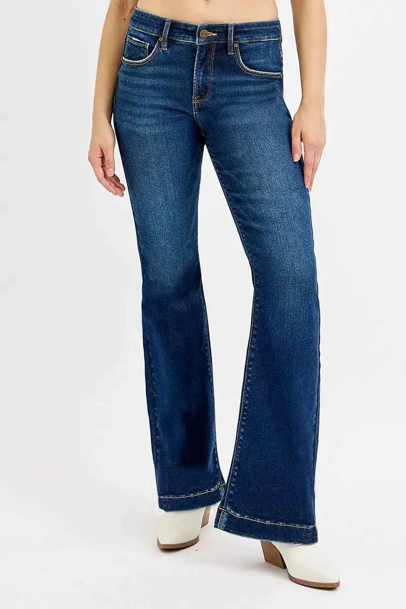 RISEN Full SIze Tummy Control Mid Rise Flare Jeans Plus SIze 2418a60bdf9d4bf88032eaef7f214025-Max-Origin