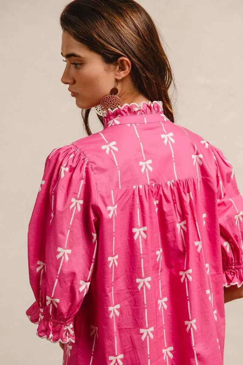 BiBi Ribbon Patterns With Scallops Edge Details Short Sleeve Dress 2420cae113d244e5998a29a2215b8ef1-Max-Origin