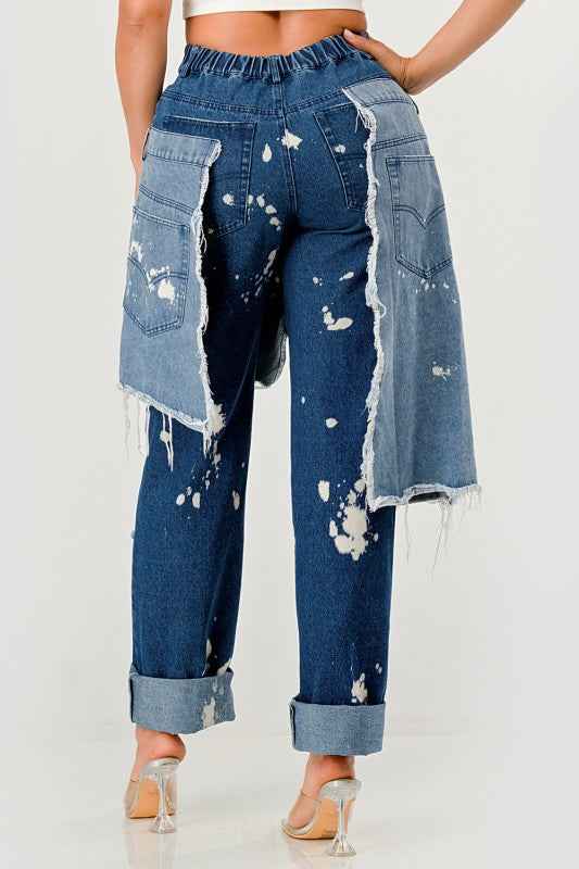 Double-Layer Destroyed Denim Pants 24218660_e48d6de2-4f1e-4f13-a3b1-ab7cb2af0f6f