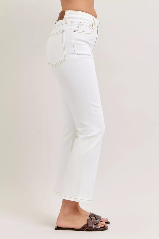 Judy Blue Contrast Stitching Cropped Flare Jeans 2425e9cf-ff8a-49be-96ce-0076f1dc96fd-Max-Origin