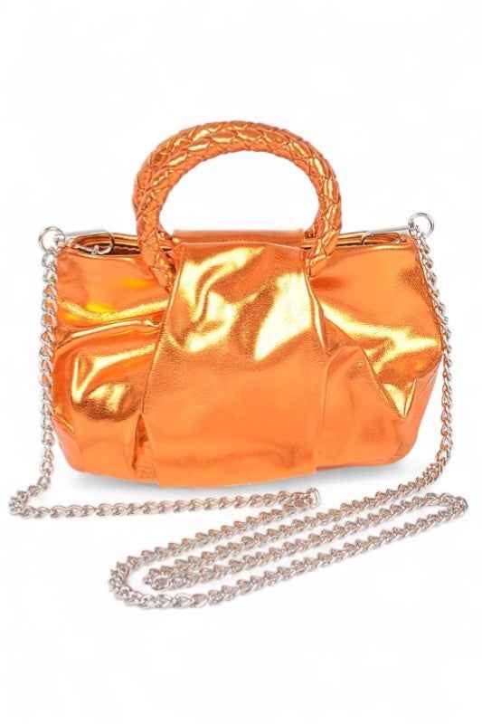 Metallic Braided Top Handle Small Crossbody Bag Orange O S 24260164_199956e7-deea-4a00-8b0c-95af383b1b3b