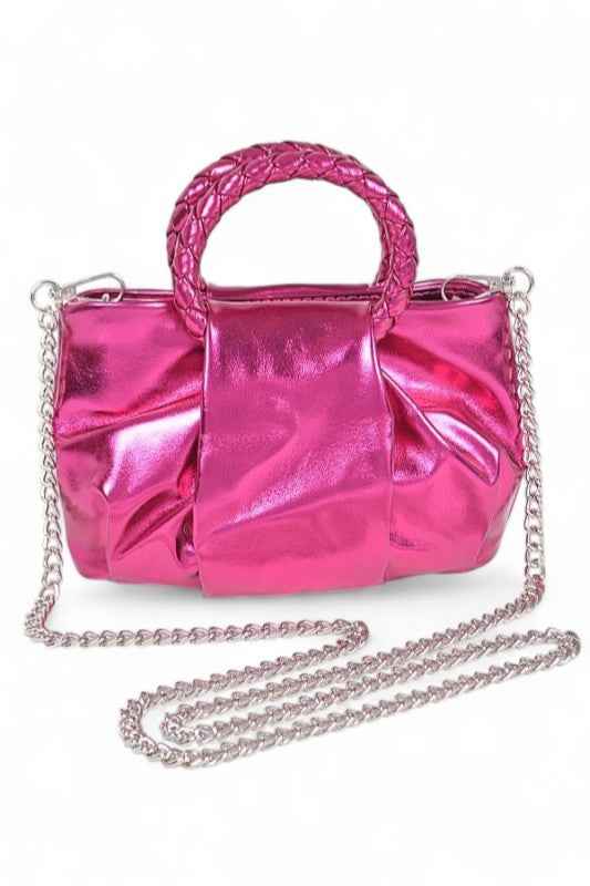 Metallic Braided Top Handle Small Crossbody Bag Fuchsia O S 24260164_5cd89941-0553-421c-82d3-bac01eb78d85