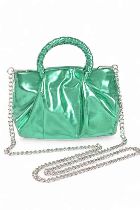 Metallic Braided Top Handle Small Crossbody Bag Green O S 24260164_952d1cb5-e689-4cf7-b97a-7875cbdc37ea