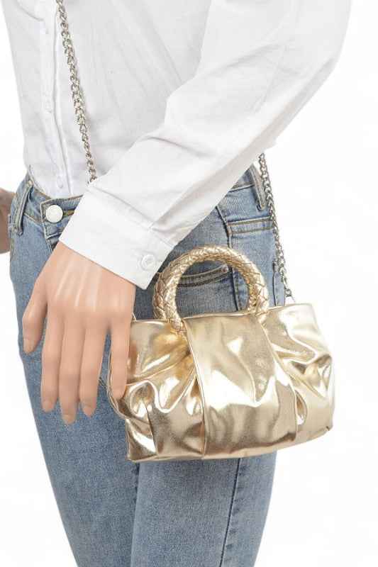 Metallic Braided Top Handle Small Crossbody Bag 24260164_ace685bd-6adb-42b3-84b4-c375956b2710