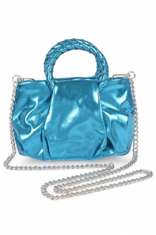 Metallic Braided Top Handle Small Crossbody Bag Blue O S 24260164_f6b9475b-760e-4772-94b8-549223db1f08