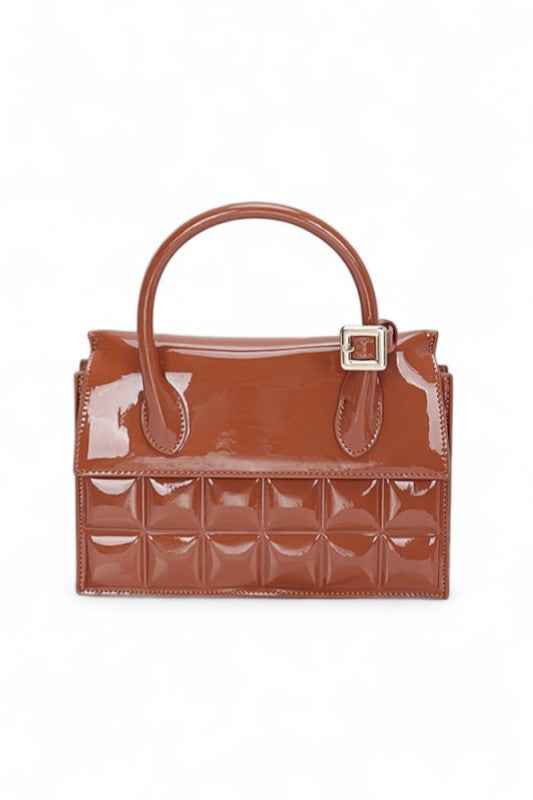 Patent Faux Leather Embossed Top Handle Swing Bag 24260191_a510acf5-701e-4887-9567-3f6a41ec86f4