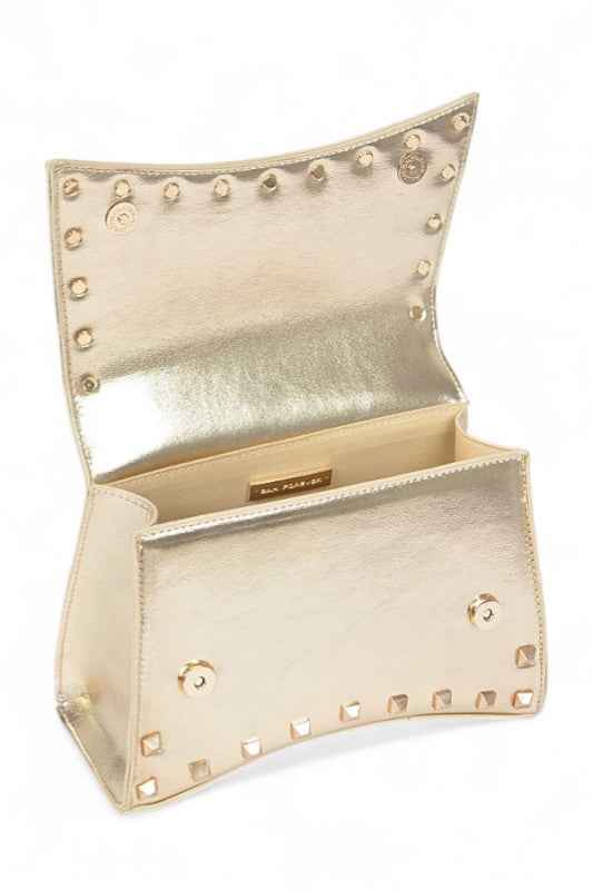 Metallic Faux Leather Studded Top Handle Swing Bag 24260214_79a0b338-d27d-486b-9e88-7bc91a96738c