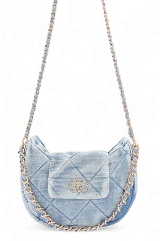 Quilted Denim Fashion Shoulder Bag Light Blue O S 24262164_42131f8c-a3bc-480b-a30b-8c82747e275d