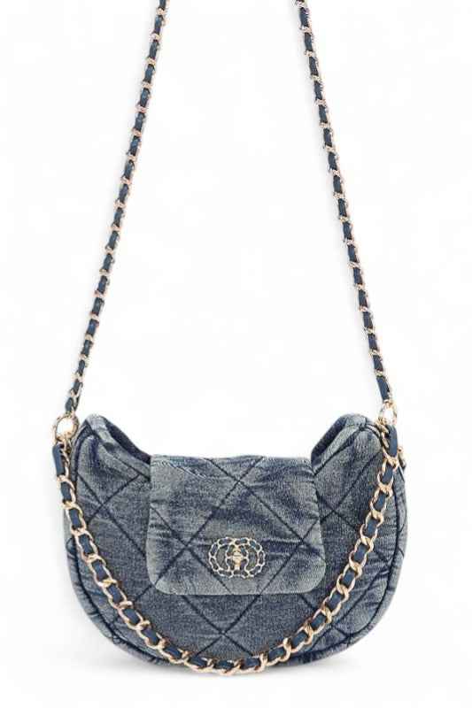 Quilted Denim Fashion Shoulder Bag Medium Blue O S 24262164_aa99c281-848e-4d95-91ac-992198461500