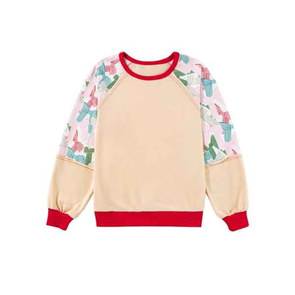 Women Printed Patchwork Raglan Sleeve Sweatshirts 24264676_838368cf-8ce9-4671-82a1-1571a7a042ff