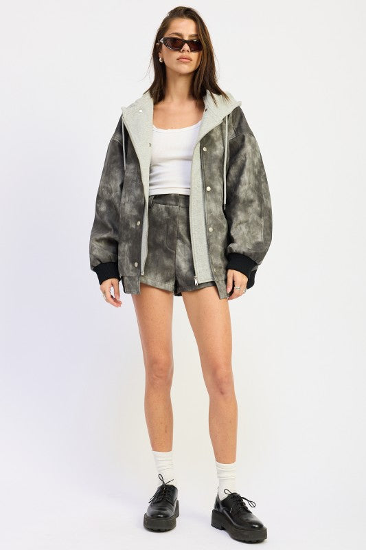 Leather mix media bomber jacket 24268185_3da1be6d-6e69-4fc4-93ef-5fb9faa87154