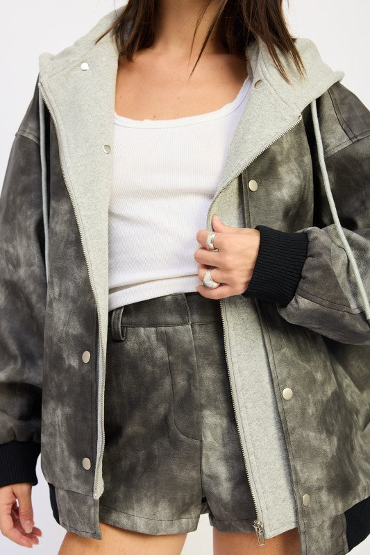 Leather mix media bomber jacket 24268185_c79a0642-f93c-438a-9439-bb73da03be0e