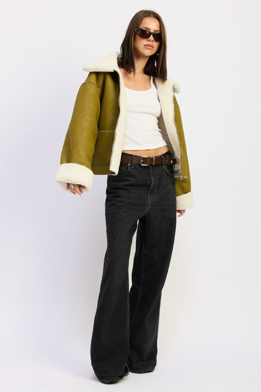Reversible suede shearling jacket 24268929_8396e335-1893-4216-86ca-d4a2d2d588a0