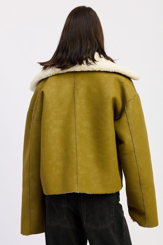 Reversible suede shearling jacket 24268929_c0e3742d-31e8-4e0d-9f06-2d4efe0ac00d