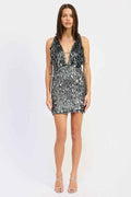 DEEP V PAILETTE MINI DRESS WITH OPEN BACK GUNMETAL 24269020_db11aee6-bd41-41ce-9faf-2ebb7c1b608b