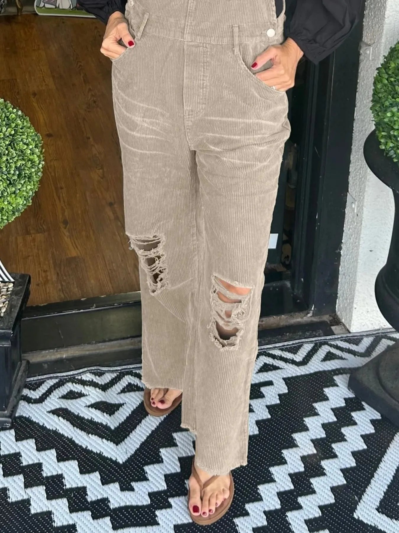Distressed Wide Leg Corduroy Overalls 24281f45-273c-43c3-a4c6-c2b0679601f6-Max-Origin