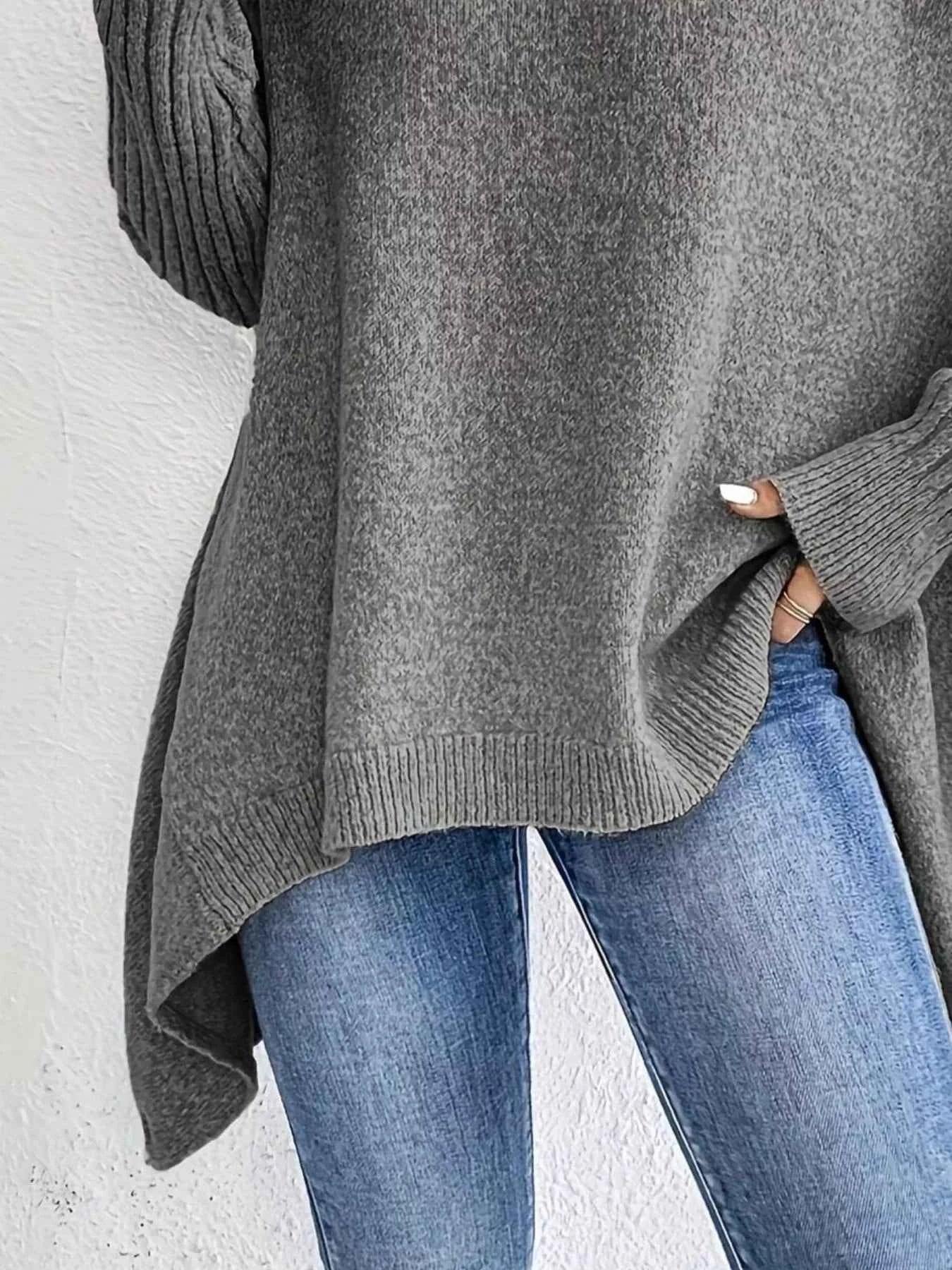 Turtleneck Dropped Shoulder Sweater 242b8960-a2ea-4288-89e9-89984e2a00e9-Max-Origin