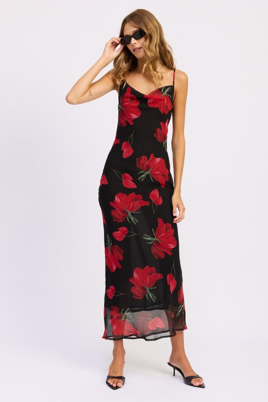 Floral printed cowl neck maxi dress 24310984_98b39f14-3b44-4a46-9f22-e20ac23276ec