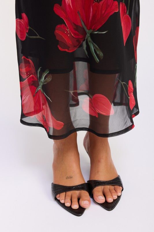 Floral printed cowl neck maxi dress 24310984_e672103c-08d5-46b1-8b67-51d24b644e09