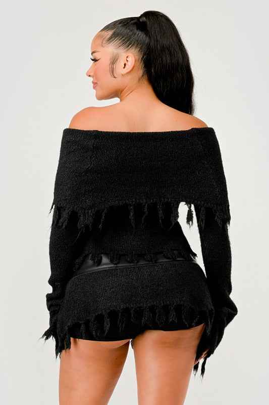Off-Shoulder Knit Set with Faux Leather Mini Skirt 24351169_09a05661-0e60-4788-8e97-f3338e4ee91b