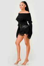 Off-Shoulder Knit Set with Faux Leather Mini Skirt 24351169_c571874a-5f1b-427e-a1e0-a1dff377d9e3